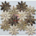 Dark&Light Emperador Mix Cream Marfil Marble Mosaic Tile in Flower Shape (CFS1182)